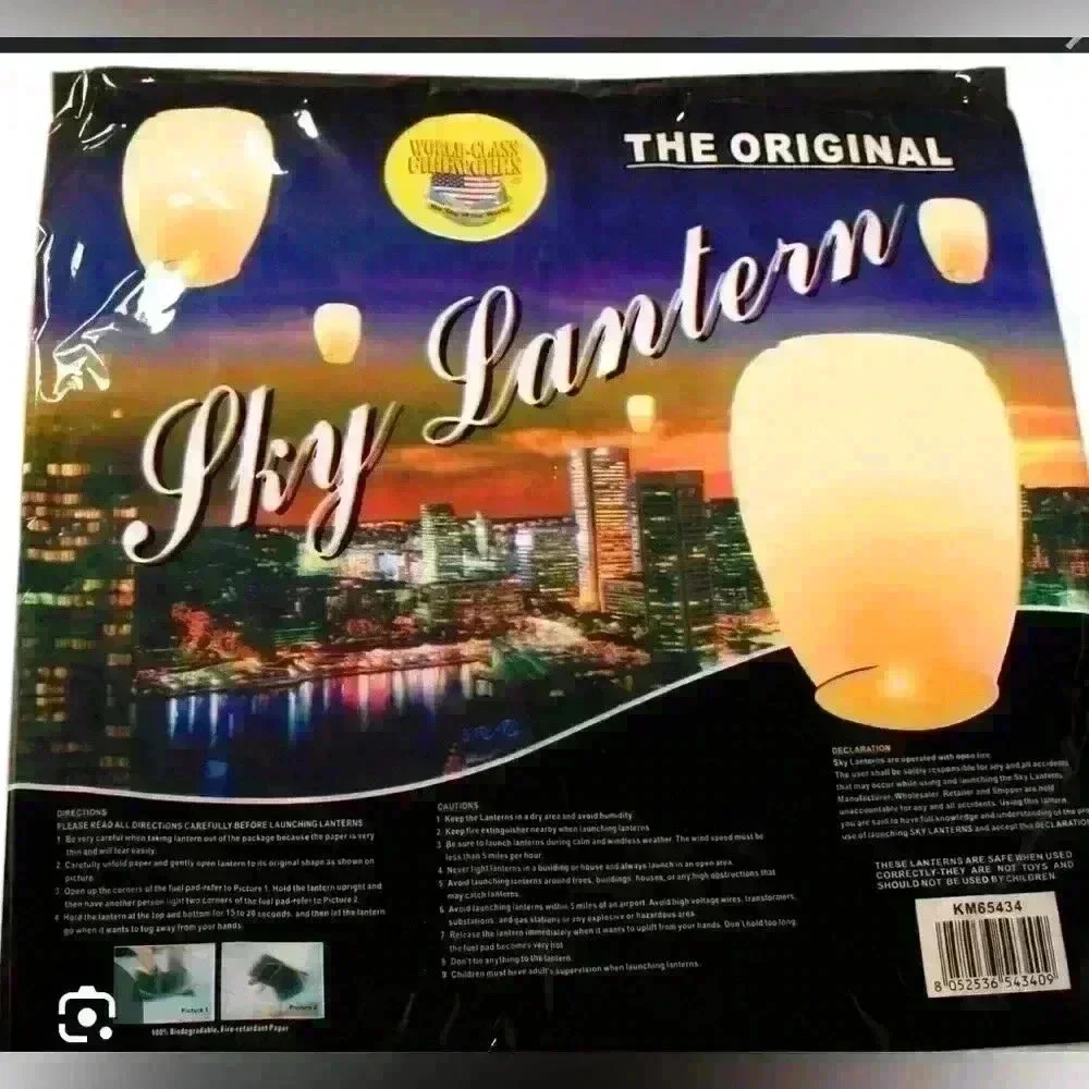 🏮🏮🏮NWOT- 3 Chinese Sky lanterns (colors: Red, Yellow, Purple).